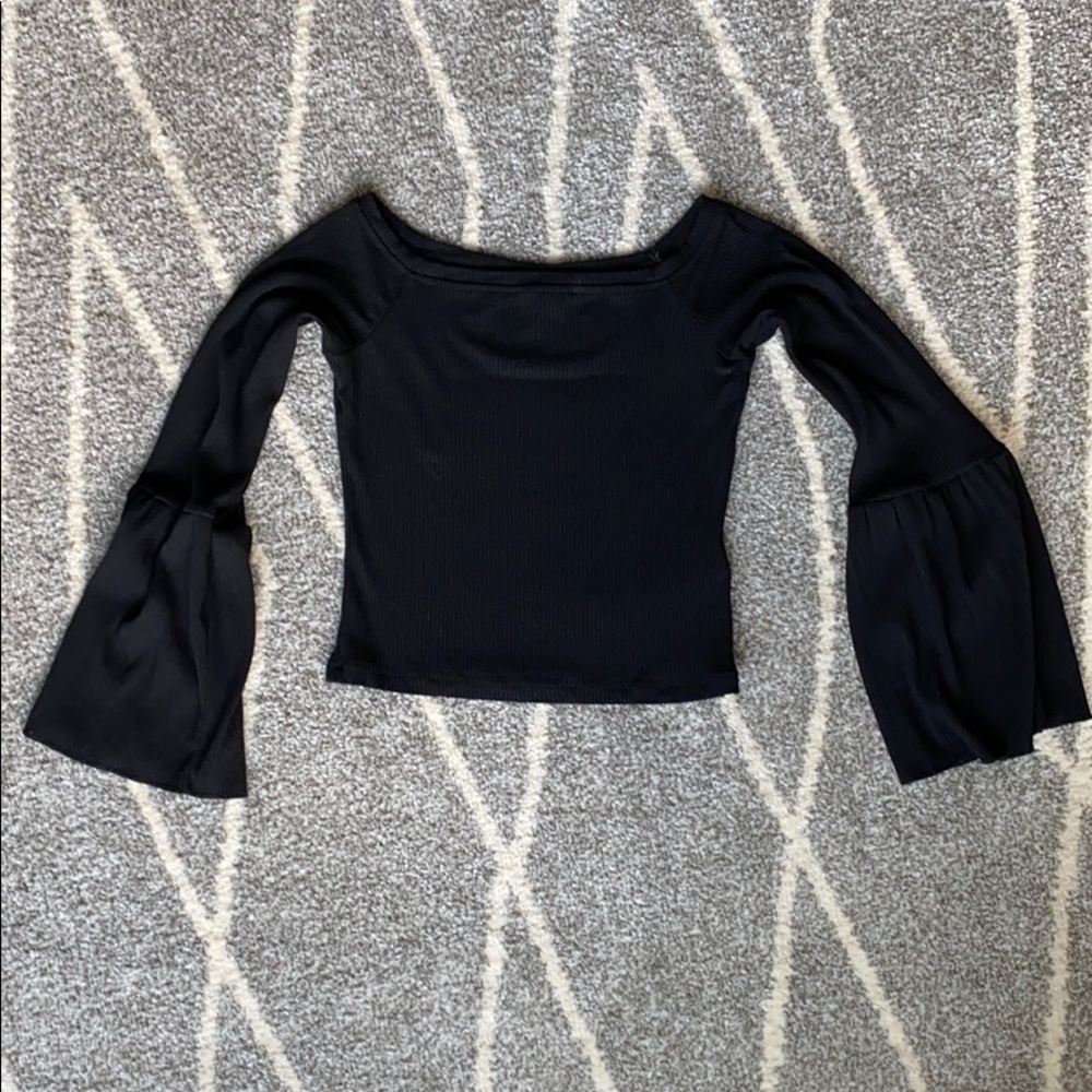 Topshop Black Crop Top